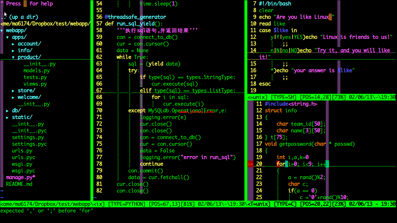 linux vim配置文件(經典實用，值得珍藏)