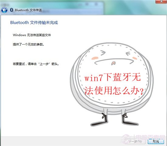 win7下藍牙無法使用可以連接但不能傳輸文件