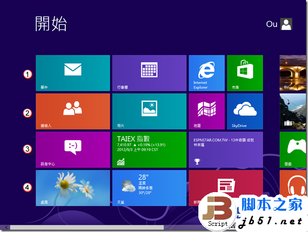 Win8中漂亮的metro開始畫面圖標最大列數的設定方法