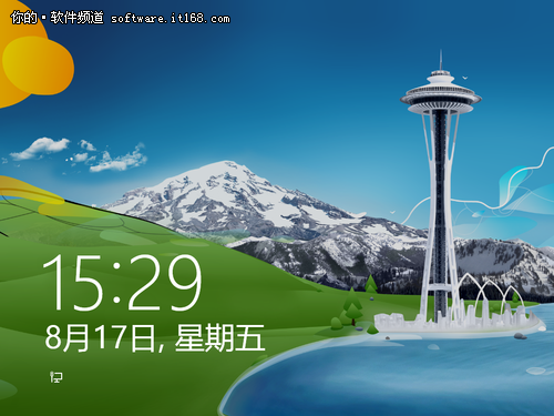 Win8自定義個性鎖屏壁紙就是Win鍵+L鎖屏時的畫面
