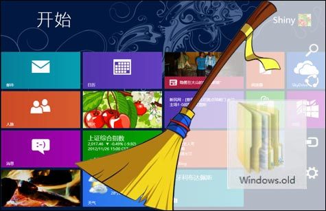 清除Win8升級后系統盤windows.old文件夾中的老舊系統備份文件