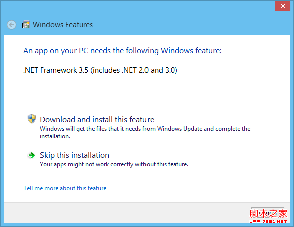 在Windows 8 下本地安裝.NET Framework 3.5的實現方法