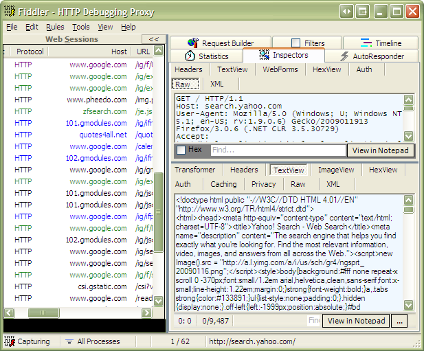 Fiddler：Web調試代理