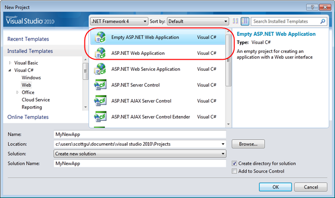 VS 2010 和 .NET 4.0 系列之《起始項目模板》篇