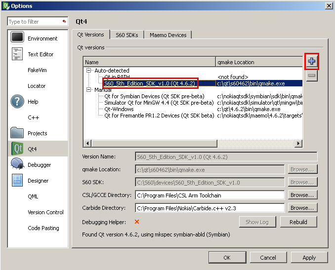為 NokiaQt SDK增加新的Symbian SDK開發平臺