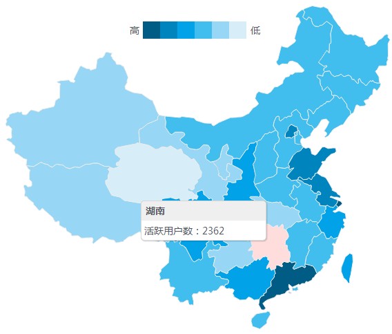 php和jquery實現地圖區域數據統計展示數據示例
